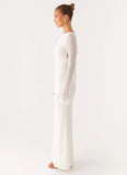 Ethereal Long Sleeve Maxi Dress Ivory