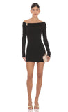 Charmed Off Shoulder Dress in Black