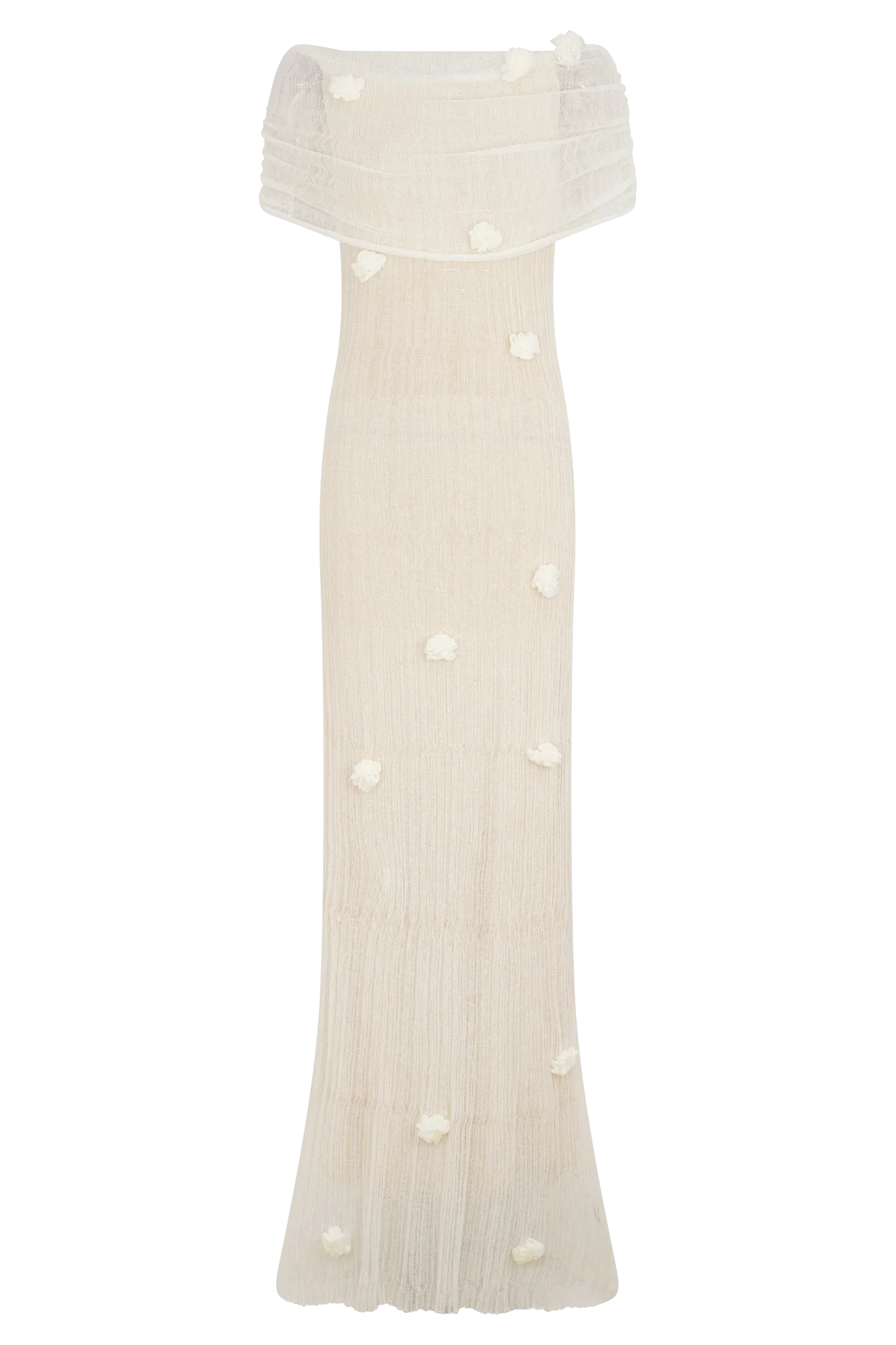 Brynn Orchid Knit Maxi Dress Ivory
