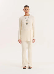 Cream Knitted Top
