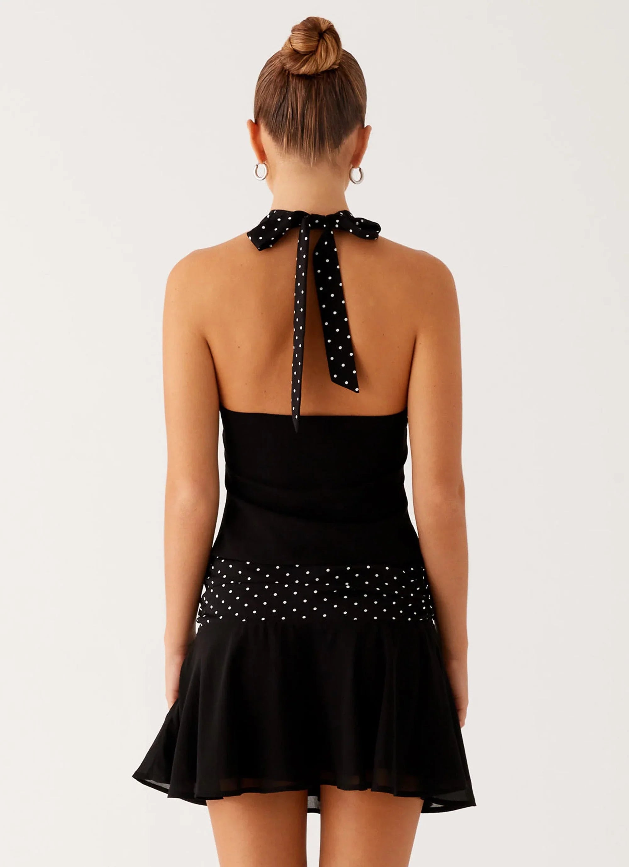 Colby Mini Skirt Black Polka Dot