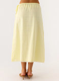 Sweet Lullaby Midi Skirt Lemon Yellow