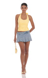 Dotted Halter Top in Yellow