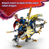 LEGO NINJAGO Rogues Mech Dragon Rider Building Toy Dragons Rising Play Set 4 Ninja Toy Minifigures for Boys Girls Ages 8 2 Ways to Build Play Gift Idea for Birthdays 71843
