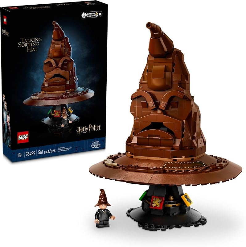 LEGO Harry Potter Talking Sorting Hat W 31 Voices Harry Potter Building Set Gift Idea for Adults Women Men 18 76429
