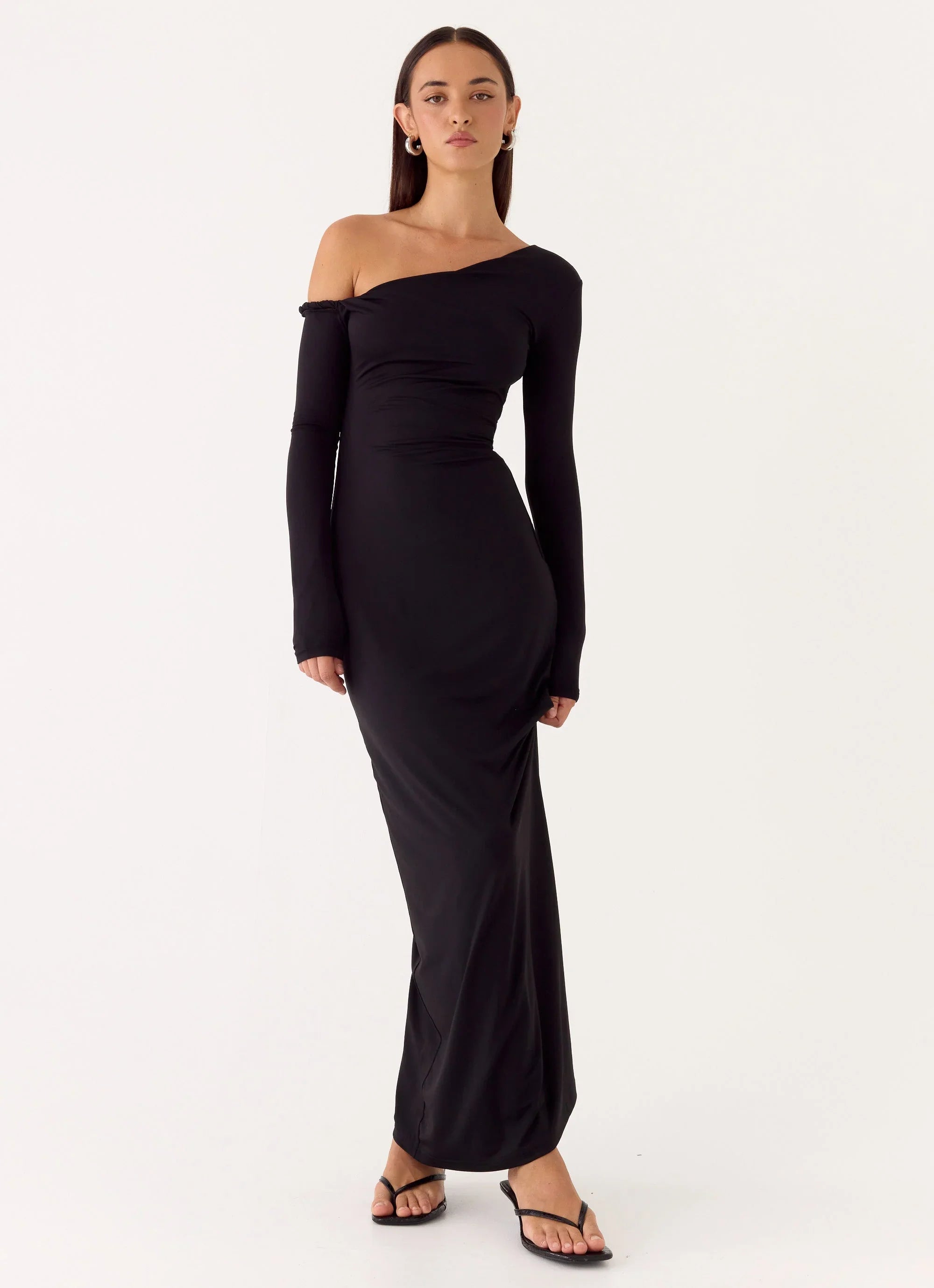 Jordana Twist Maxi Dress Black