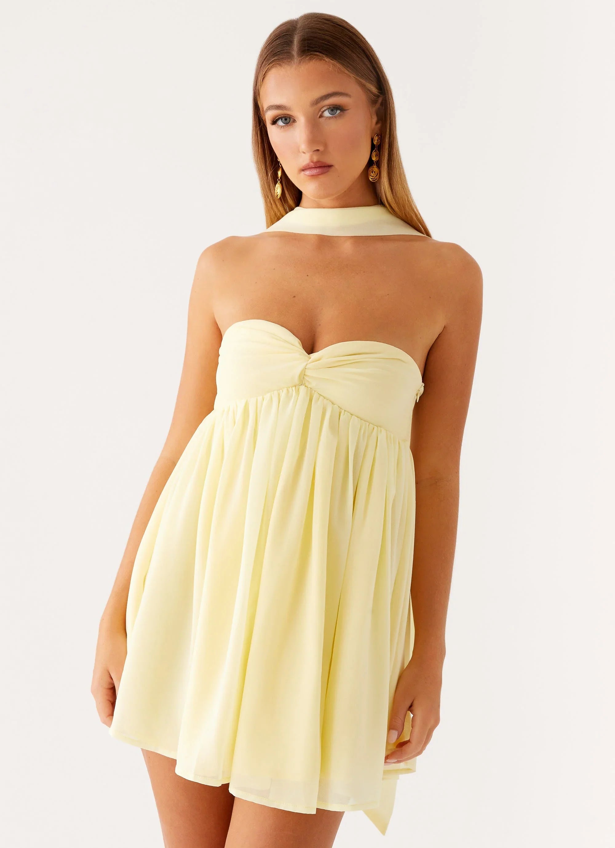 Saturn Mini Dress Yellow