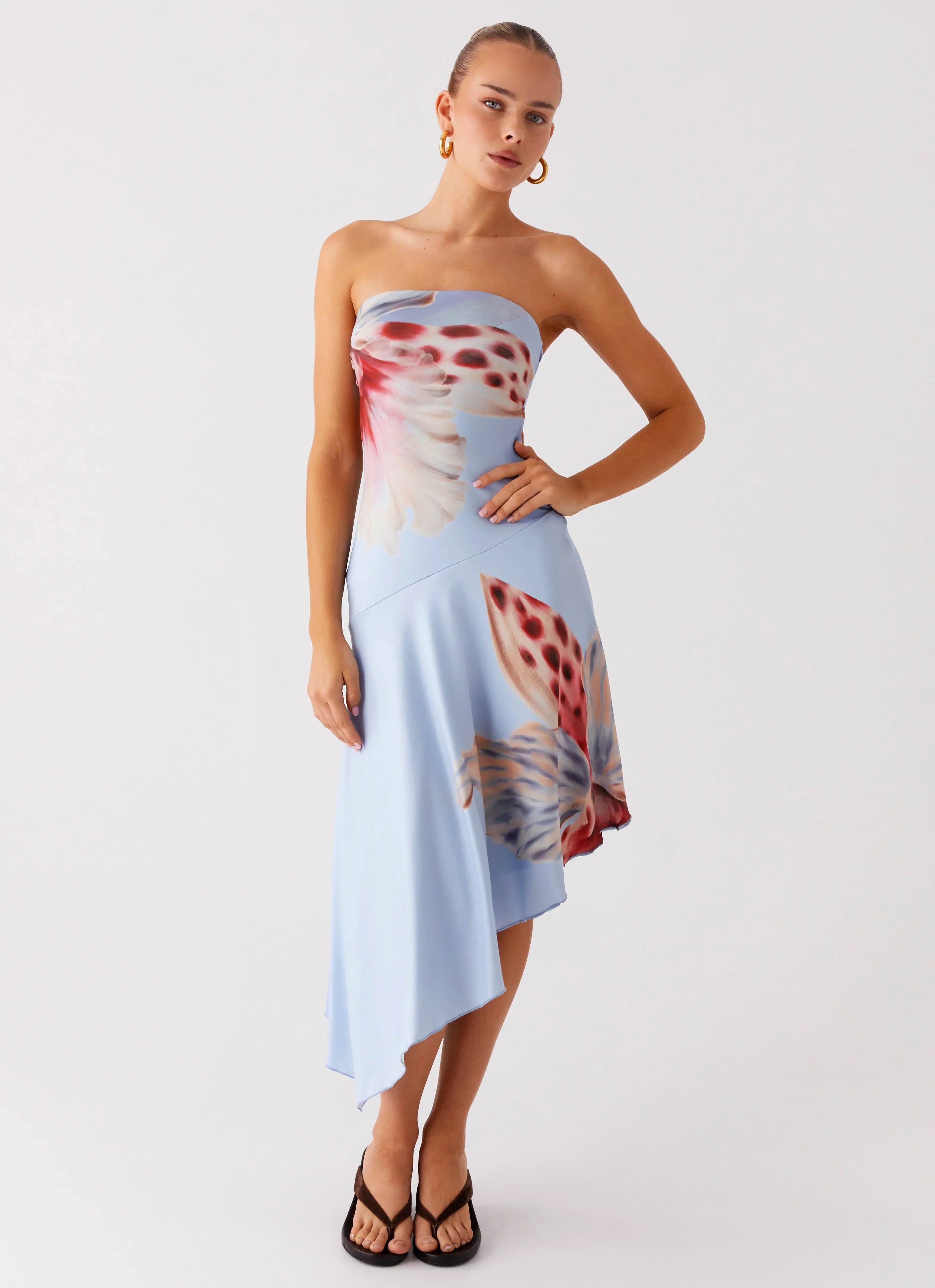 Juliana Midi Dress Deep Sea Bloom