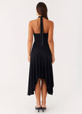 Velvet Sky Midi Dress Black