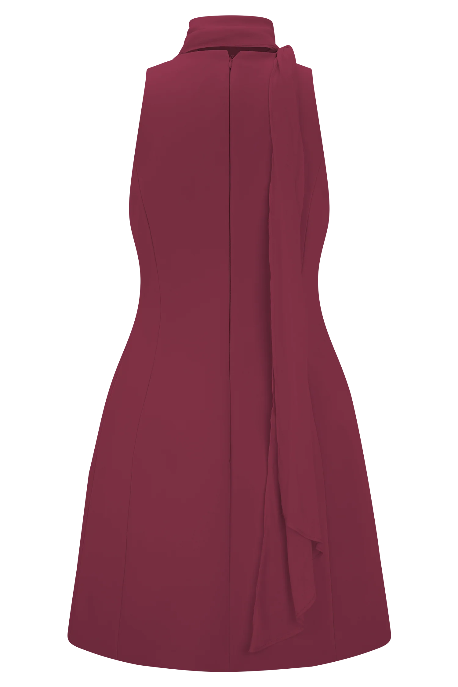 Skyler Suiting Embroidered Mini Dress Wine