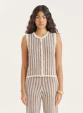 Stripe Knitted Sleeveless Top
