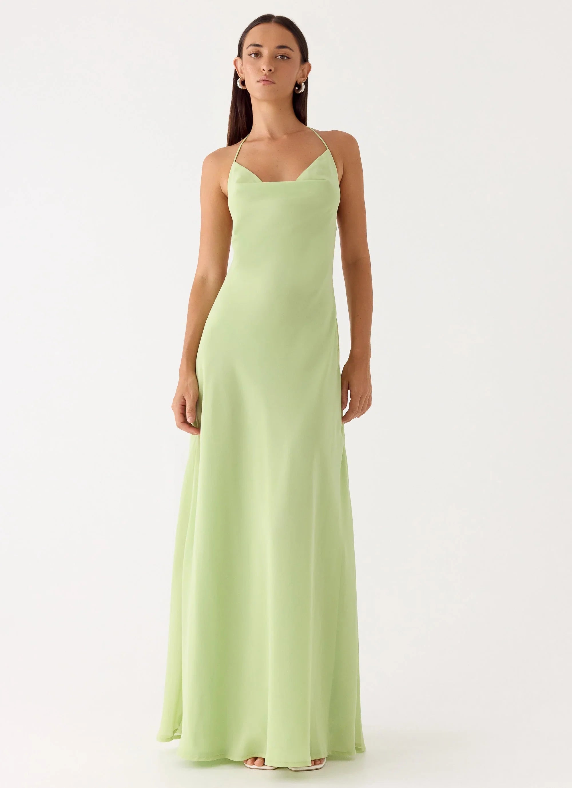 Morning Crush Cowl Maxi Dress Lime