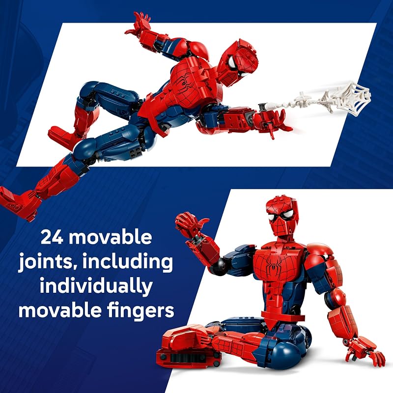 LEGO Marvel Spider Man Hero Figure Super Hero Building Toy for Boys Girls Ages 12 Posable Kids Bedroom Bookshelf or Desk Decor Gift for Birthdays 76346