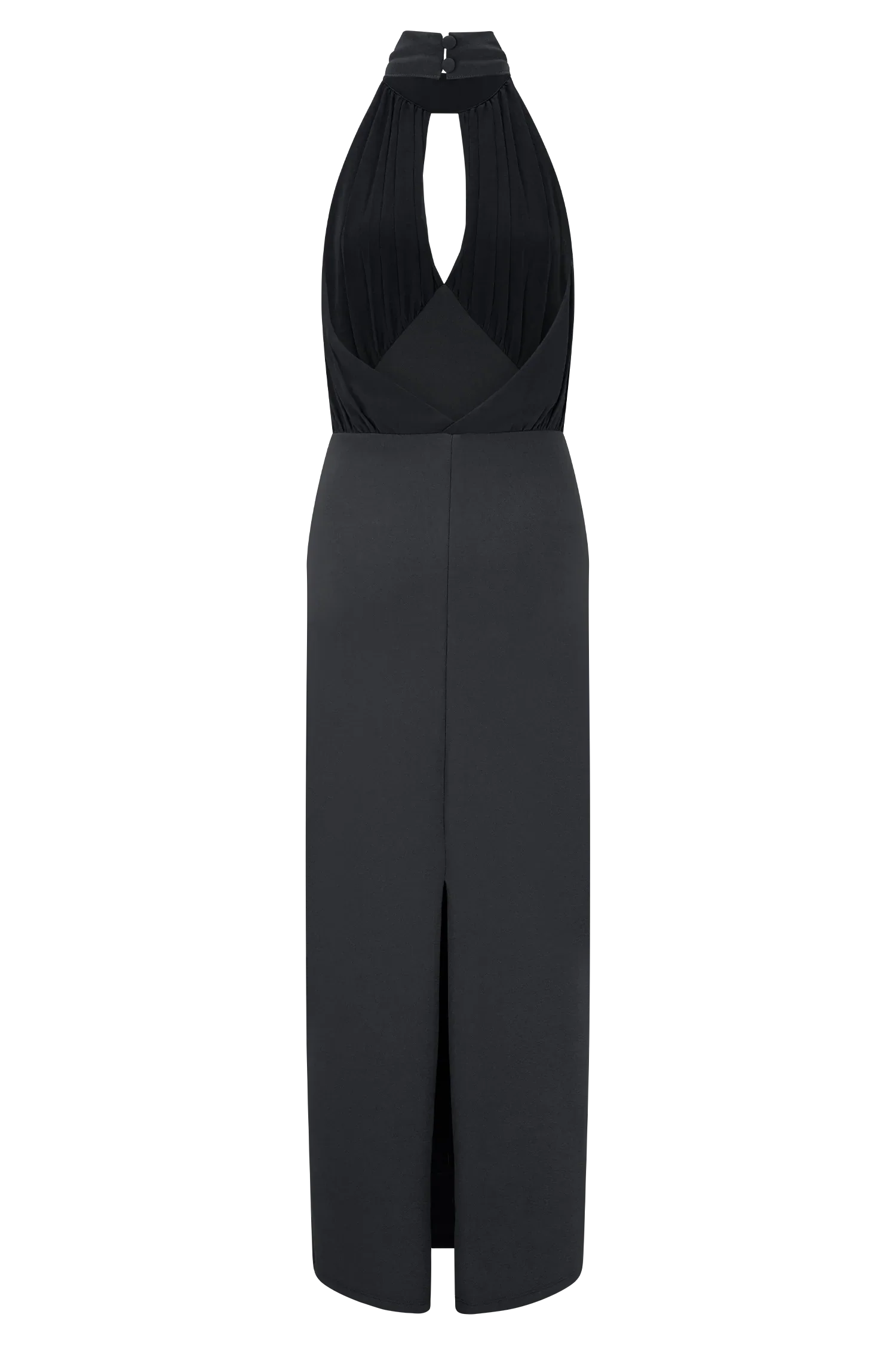 Mierah Halter Midi Dress Black
