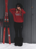 Red Fourth Branded Knitted Oversized Jumper