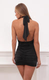 Ruched Bodycon Dress in Black