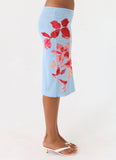 Tamia Midi Skirt Blue Petal