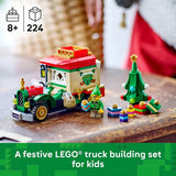 LEGO Santas Delivery Truck Building Toy for Kids Construction Set for Play or Christmas Decor Building Blocks for Girls Boys Ages 8 Holiday Craft Ideas for Families 40746
