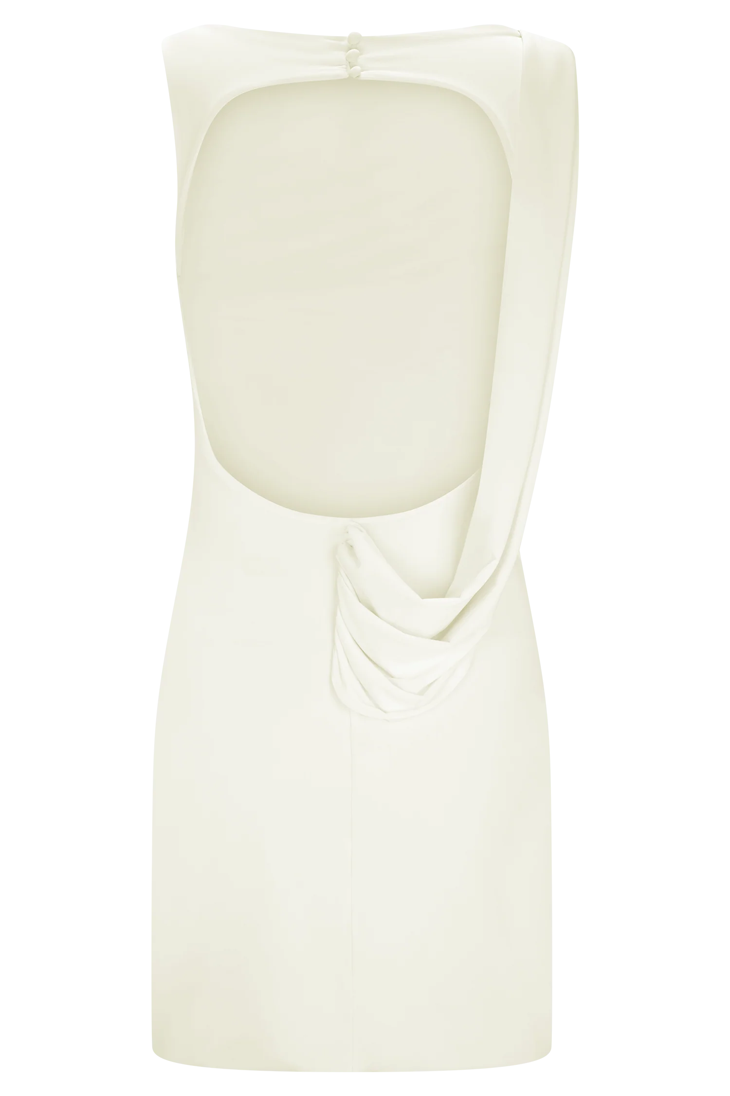 Henley Slinky Drape Mini Dress Ivory