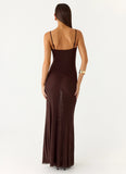 Matoma Bodysuit Maxi Dress Cool Chocolate