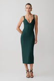 Gia Bandage Knit Midi Dress Teal