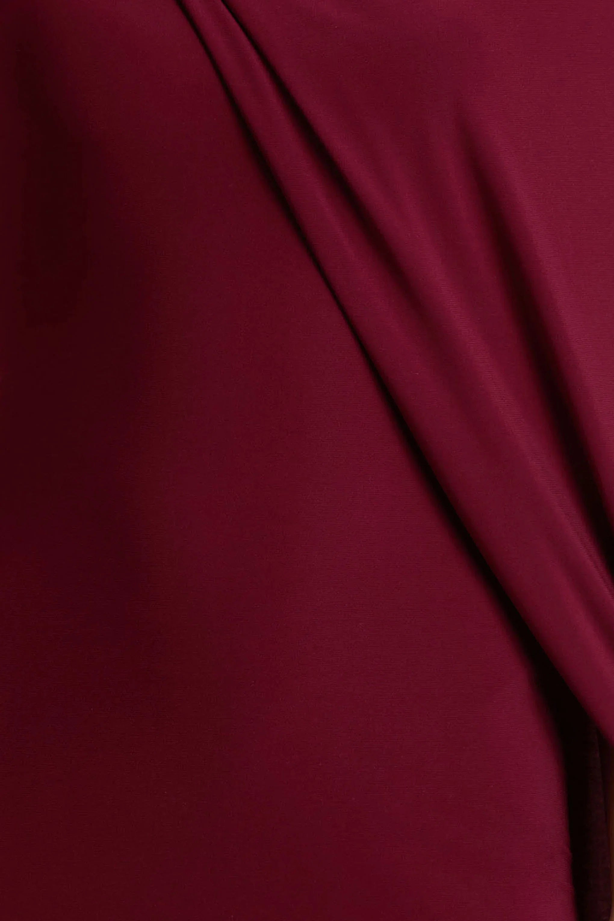 Cressida Burgundy Asymmetric Neck Maxi Dress With Cape And Gold Detail