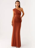 Glimmer Maxi Dress Rust