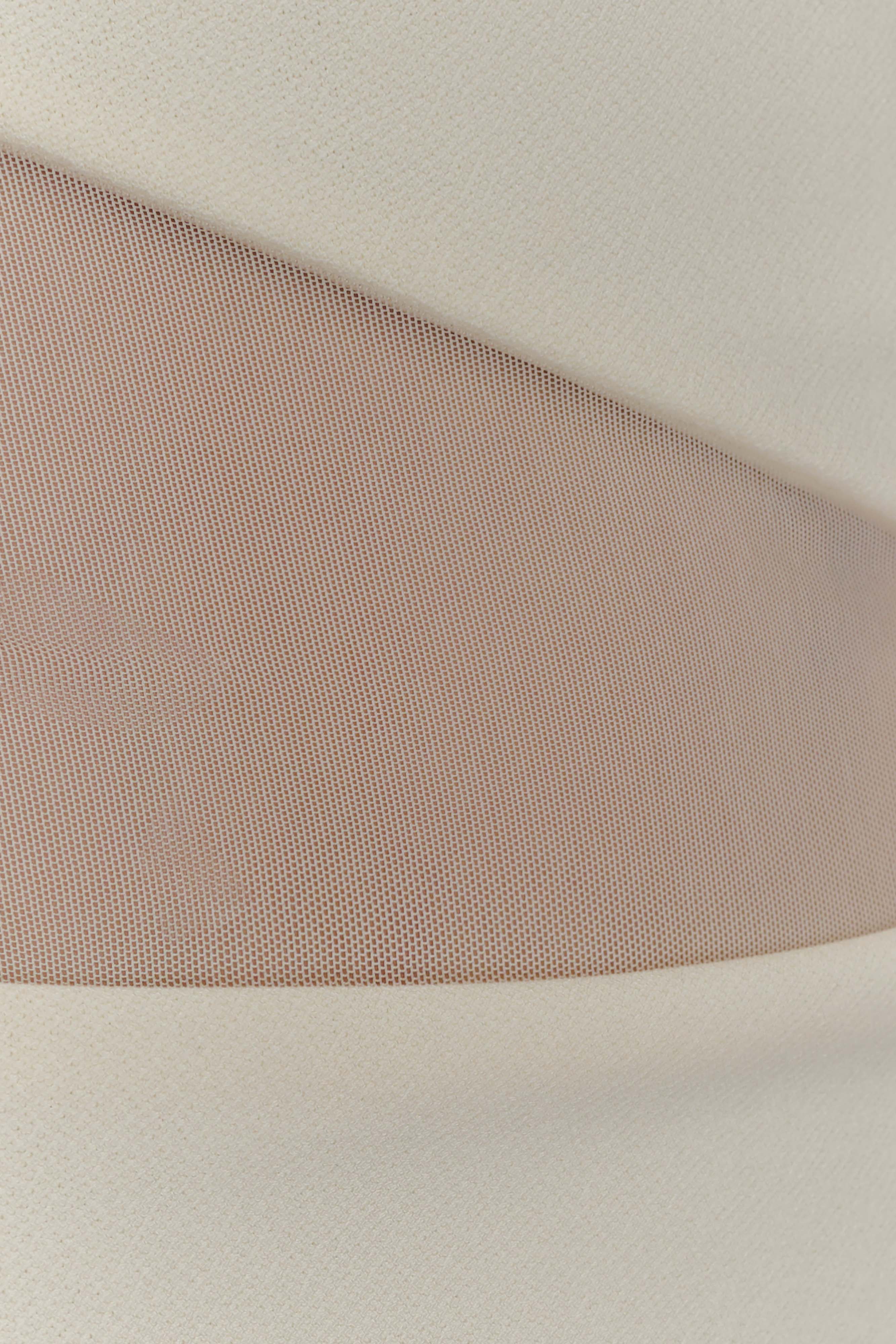 Vashti Cut Out Mesh Maxi Dress Ivory