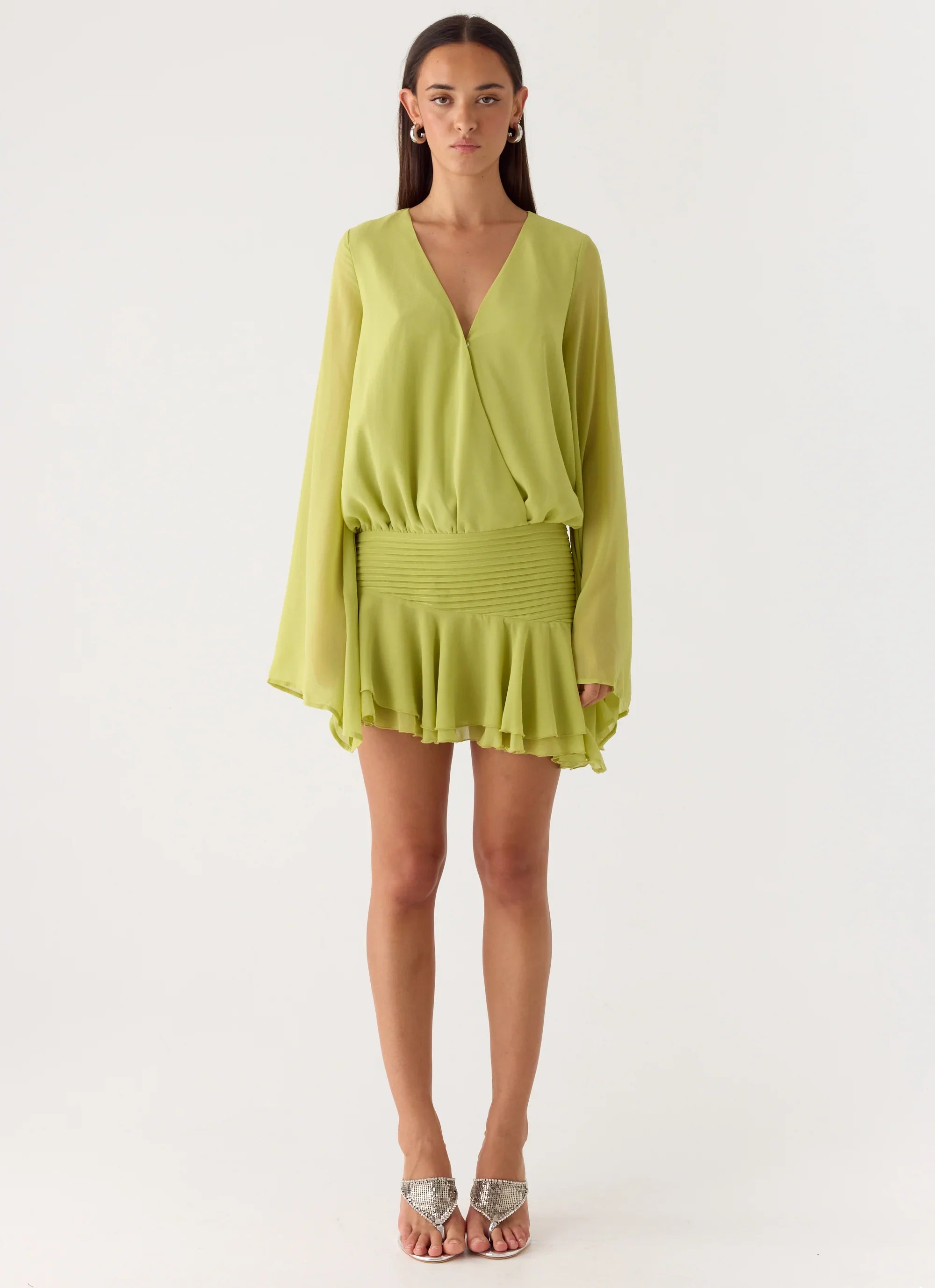 Solo In Soho Mini Dress Lime