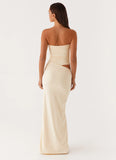 Romee Strapless Maxi Dress Pastel Yellow