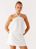 Switch Up Halter Mini Dress Ivory