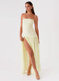 Eden Strapless Maxi Dress Yellow
