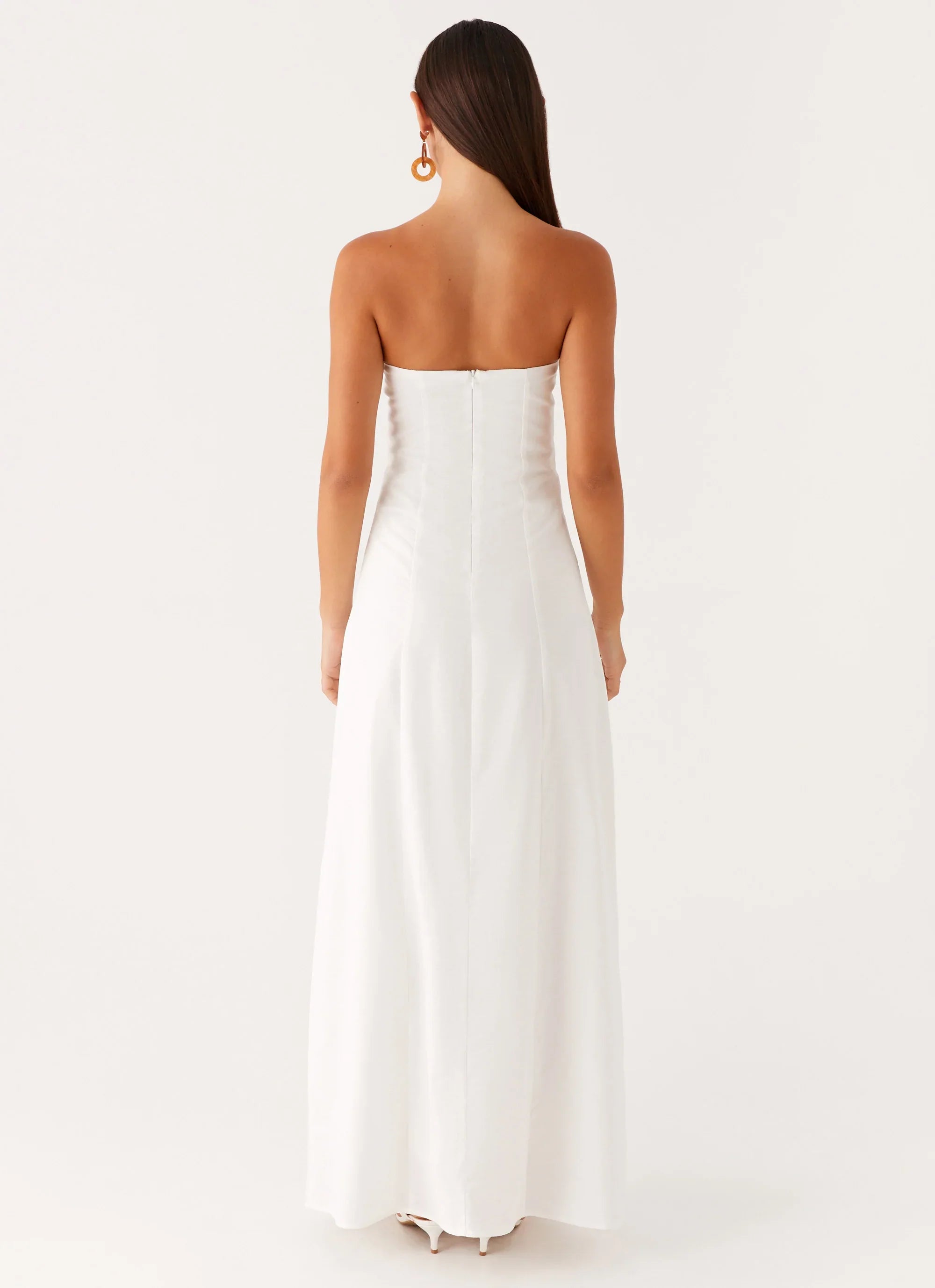 Tayla Linen Maxi Dress White