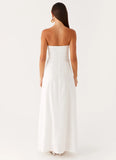 Tayla Linen Maxi Dress White
