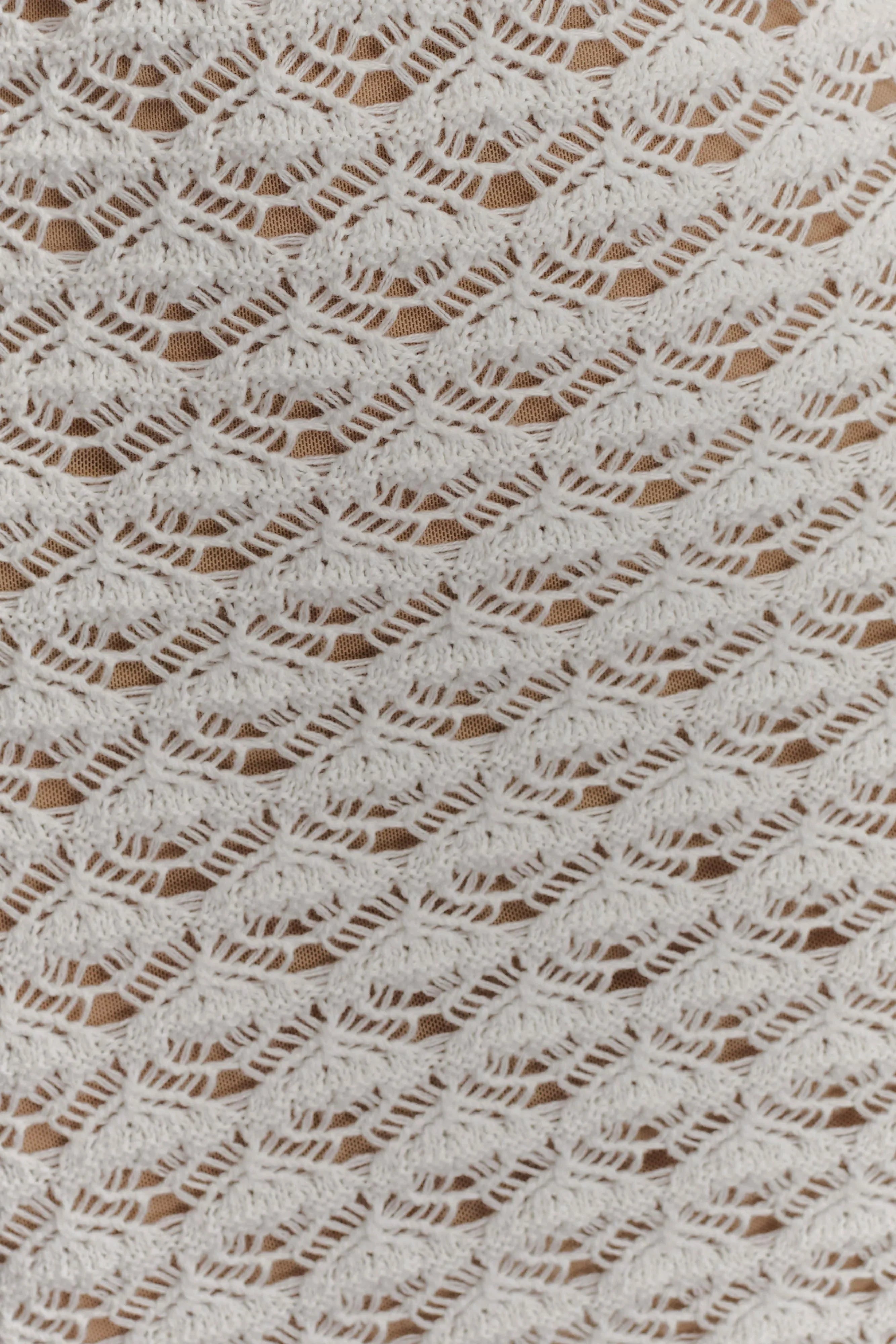 Brigid Ruffle Knit Sleeveless Dress Ivory