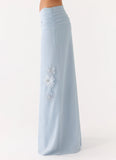 Fleur Power Maxi Skirt Blue