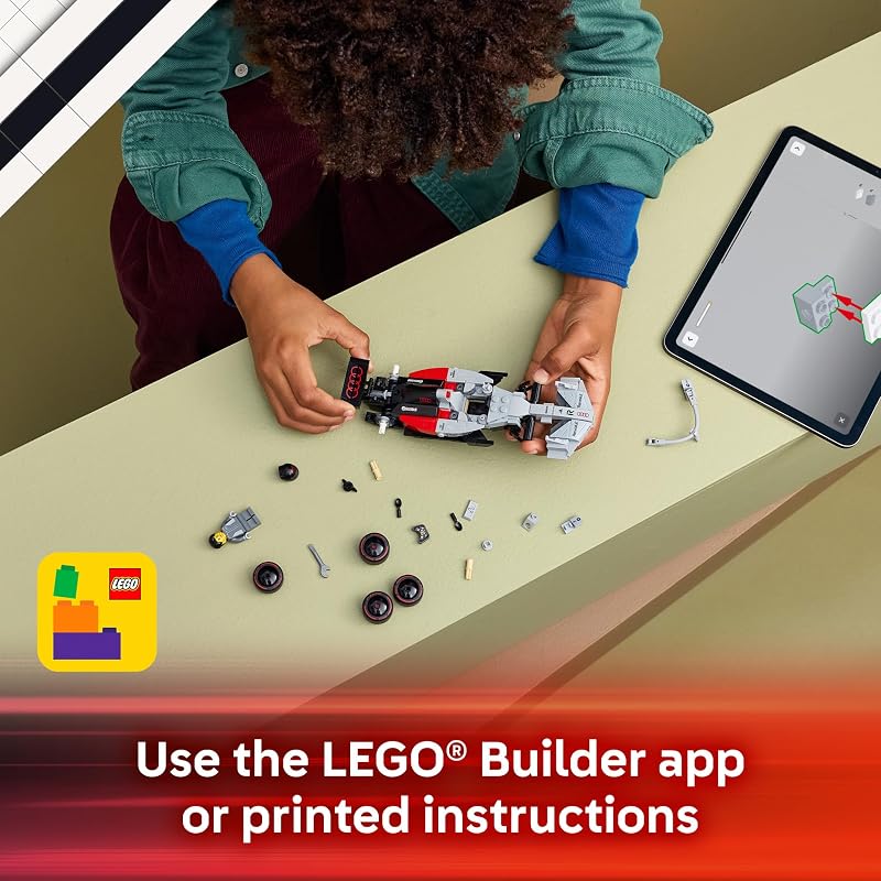 LEGO Speed Champions Audi Revolut F1 Team R26 Race Car Toy Building Sets for Boys Girls Ages 10 F1 Car Kit for Display or Play Gift for Birthdays 77259