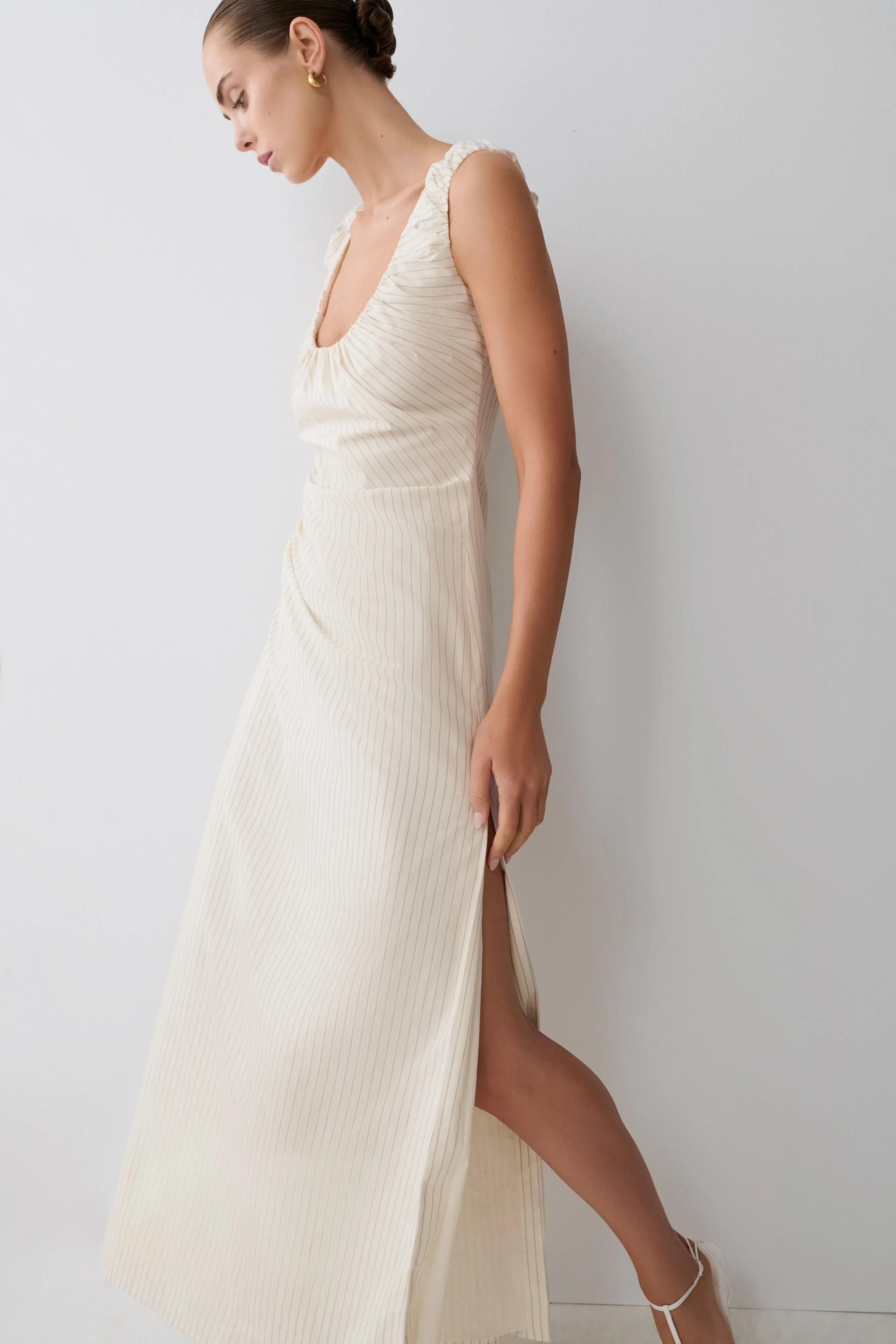 Anisa Scoop Neck Maxi Dress Stripe