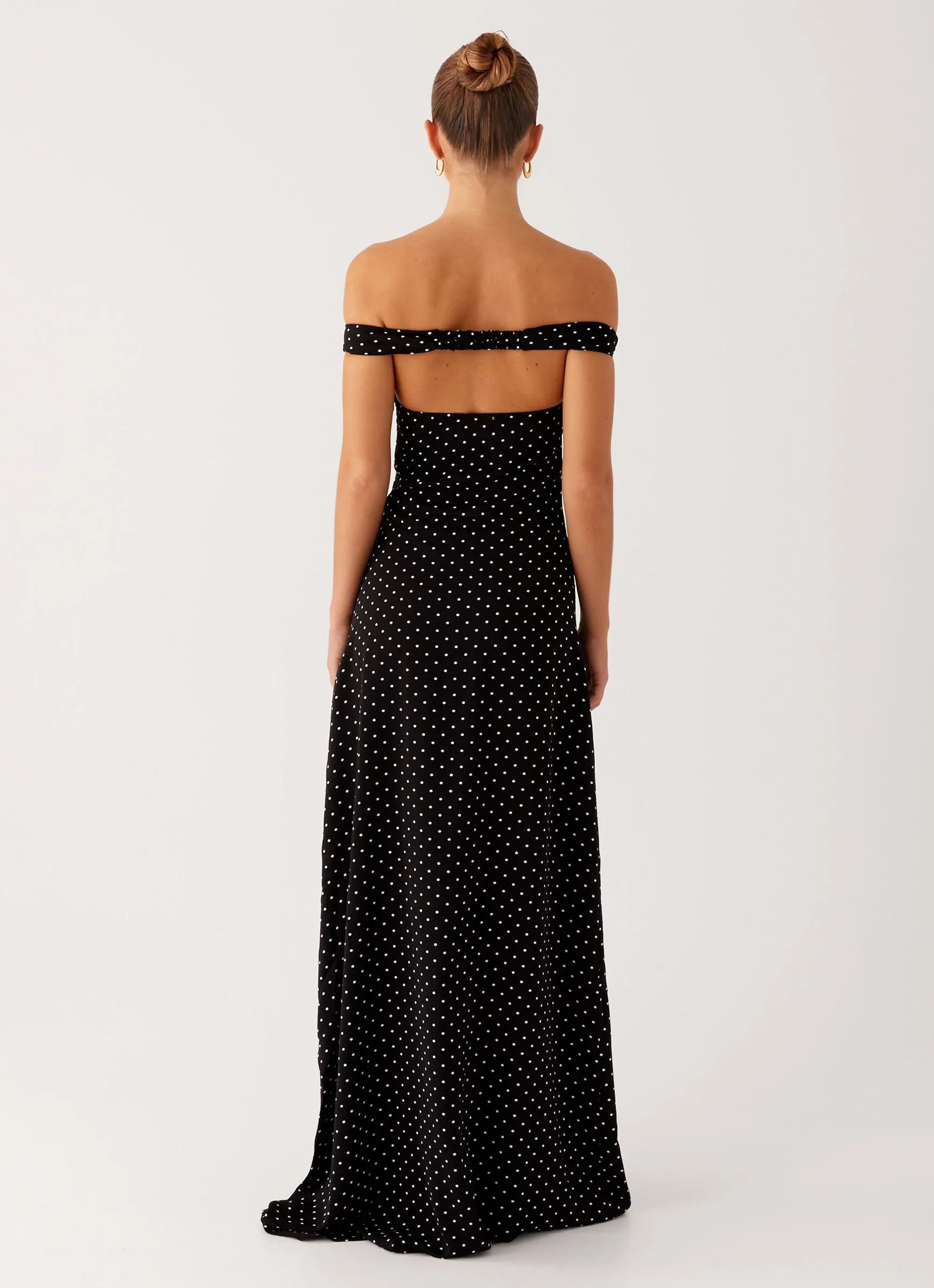 Melany Maxi Dress Black Polka Dot