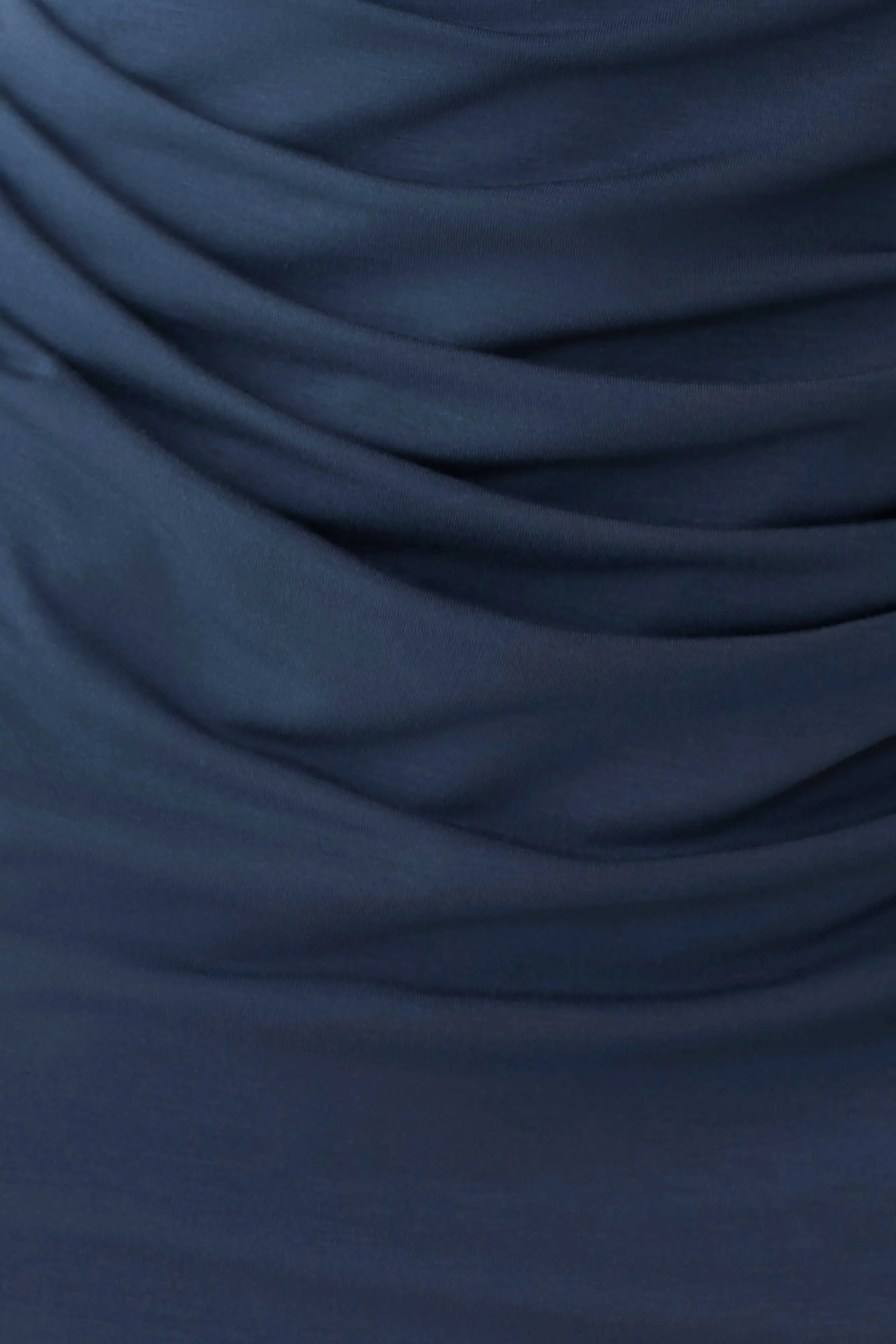 Vina Gathered Jersey Midi Dress Ink Blue