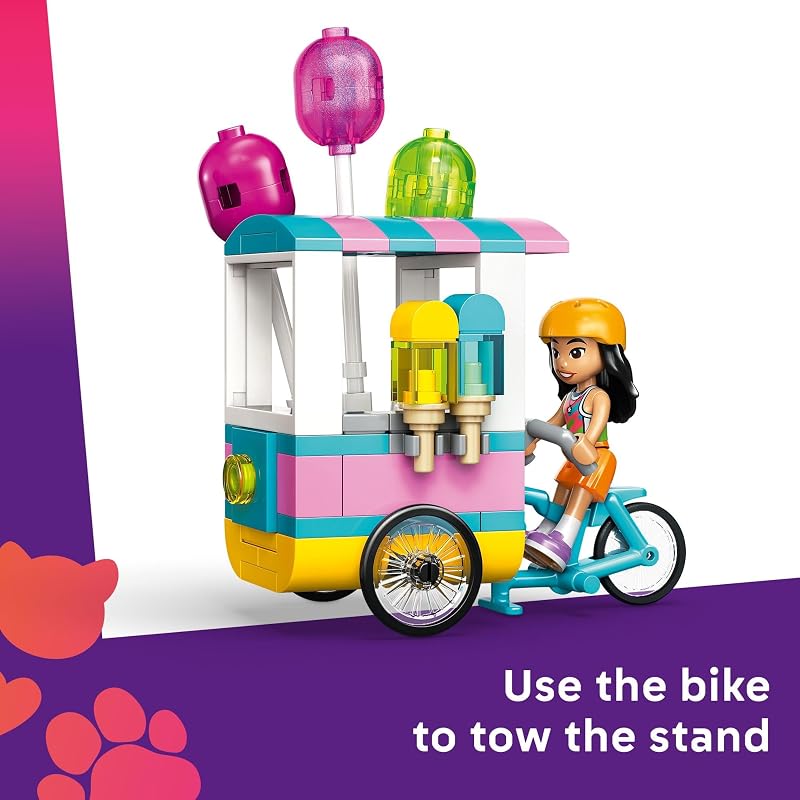 LEGO Friends Ice Cream Balloon Stand Building Toy for Girls Boys Pretend Play Set for Kids Ages 6 W Liann Paisley Minidolls Accessories Gift Idea for Birthdays 42692
