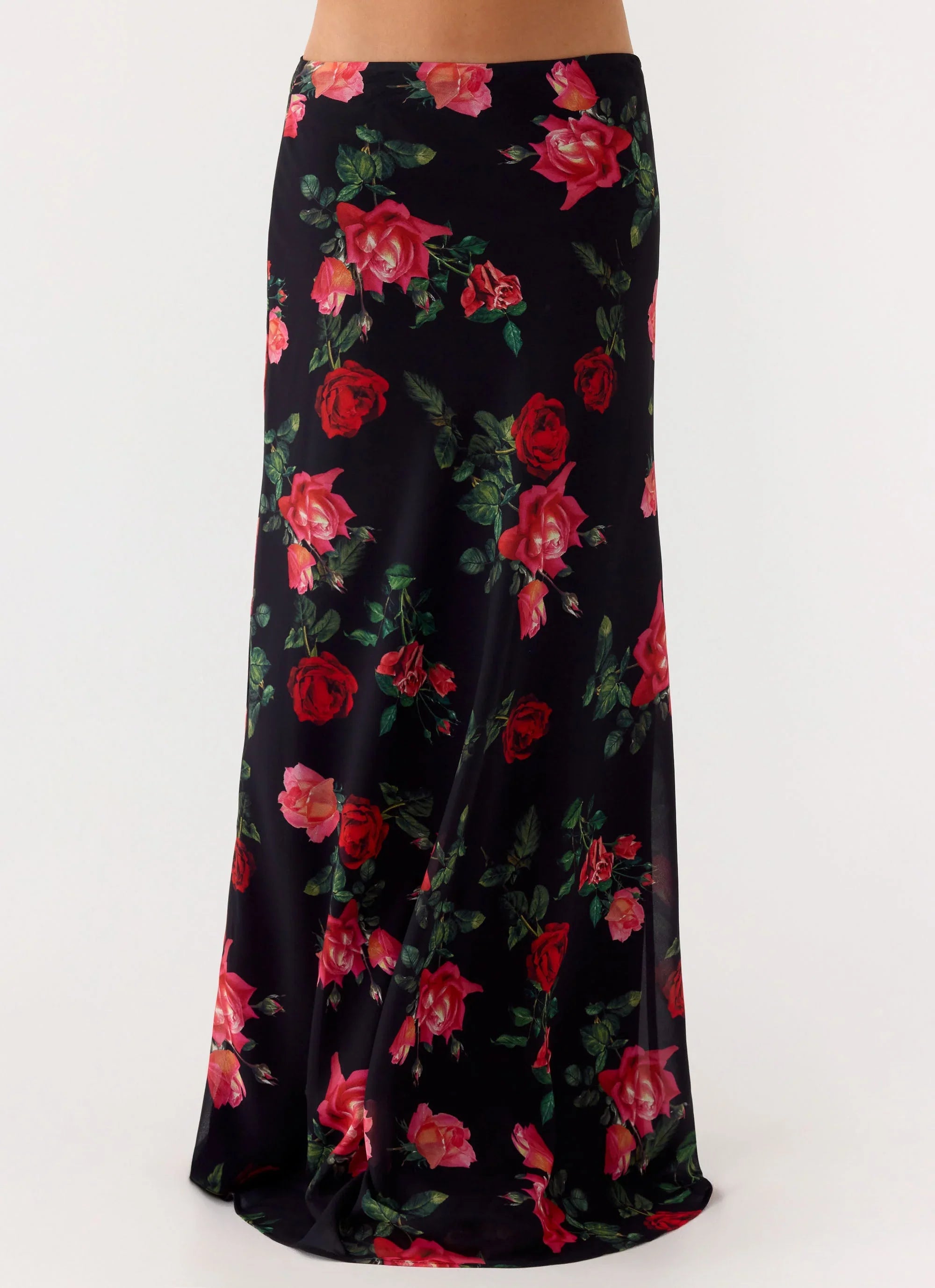 Star Girl Chiffon Maxi Skirt Midnight Bloom