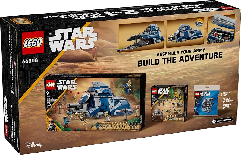 LEGO Star Wars Epic Battle Set Co Pack Pretend Play Building Toy for Boys Girls Ages 7 Includes 13 Droid Figures 6 Minifigures Bonus Gift Gift for Birthdays 66808