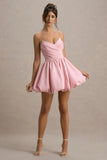 Georgie Pink Sweetheart Puffball Mini Dress