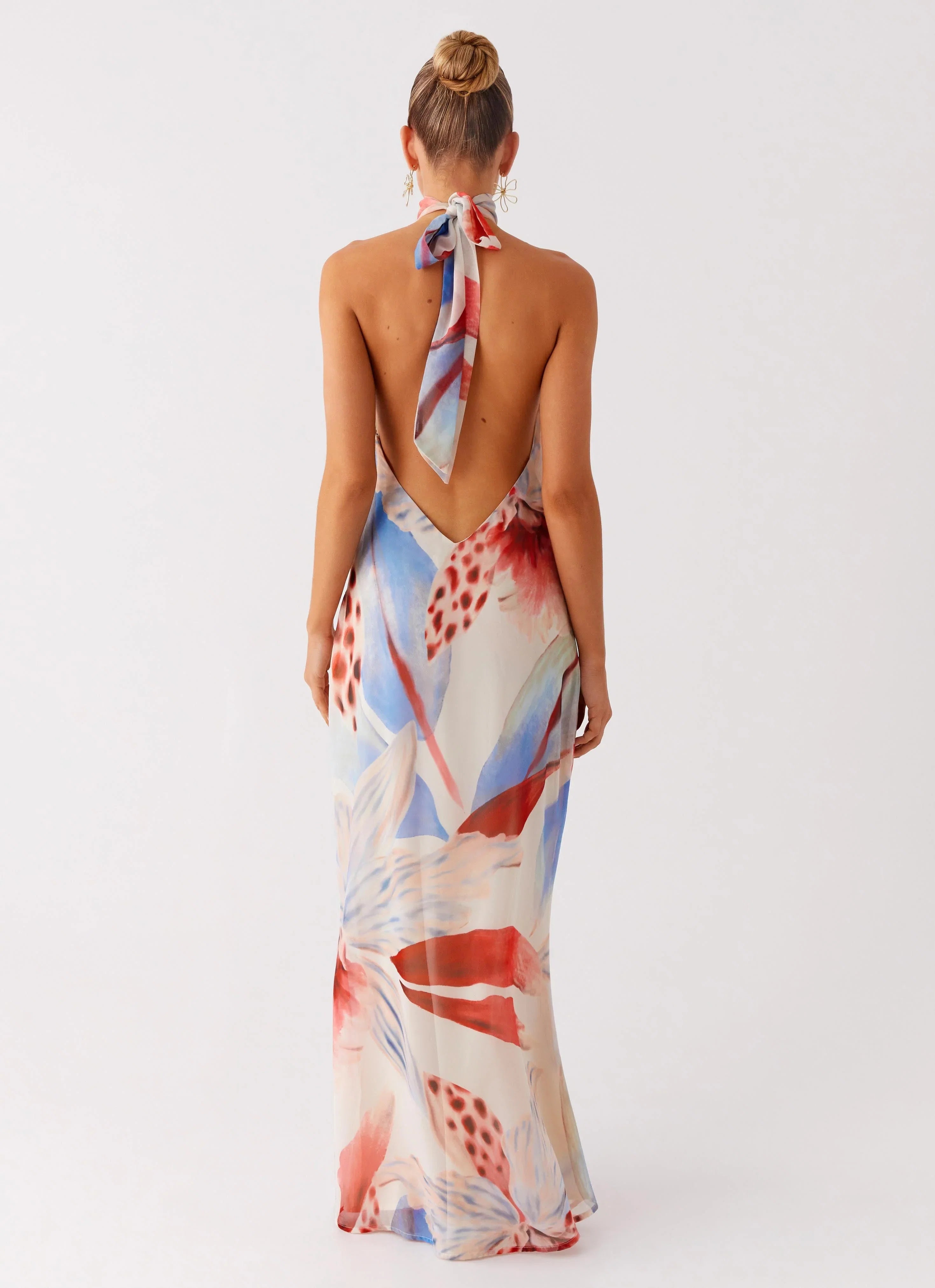 California Maxi Dress Deep Sea Bloom