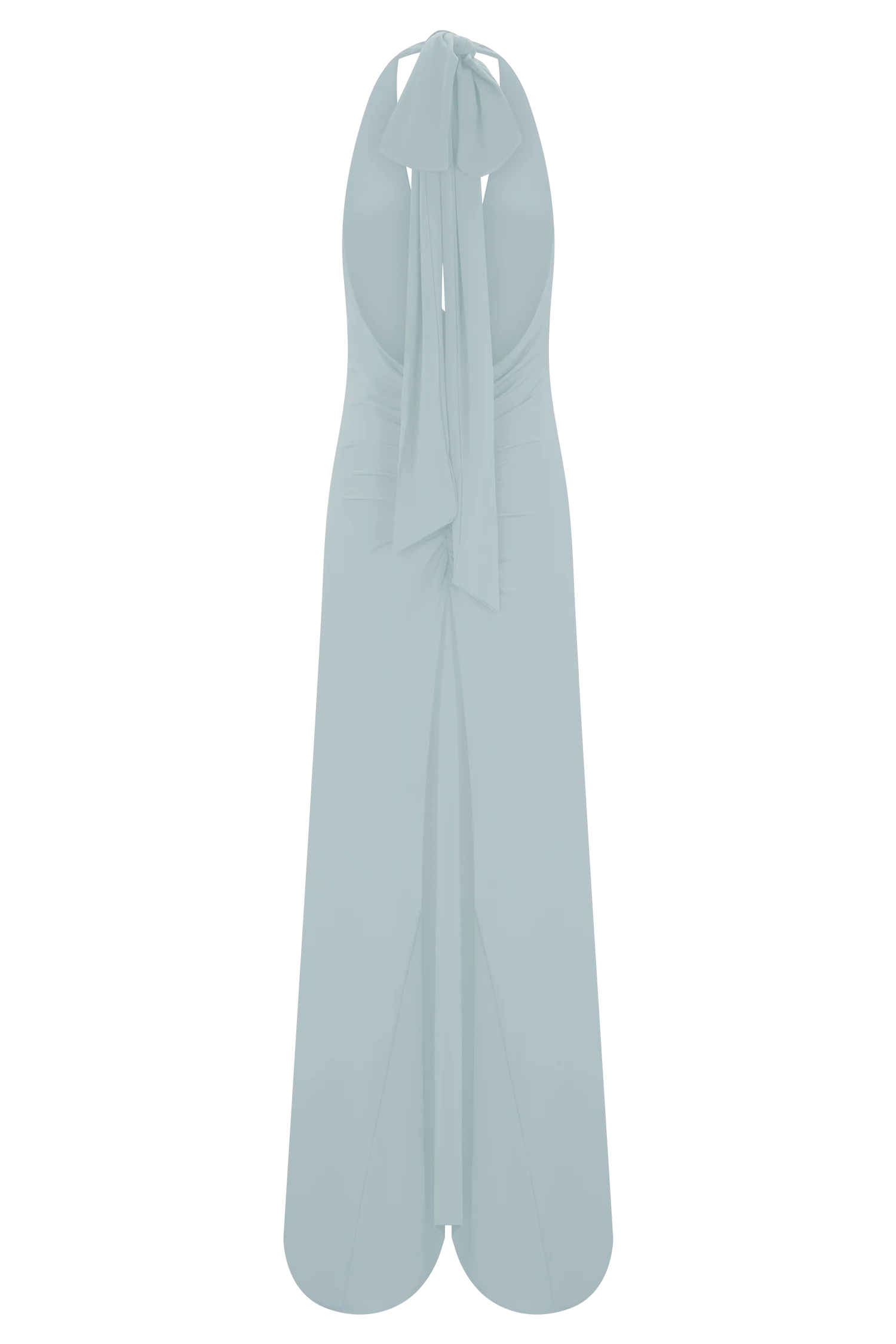 Juliet Slinky Maxi Dress With Scarf Pale Blue