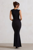 Behind The Scenes Black Sleeveless Cut Out Maxi Dress