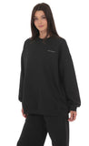 Lucy Oversized Crewneck in Black