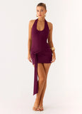 Vedetta Mini Dress Plum