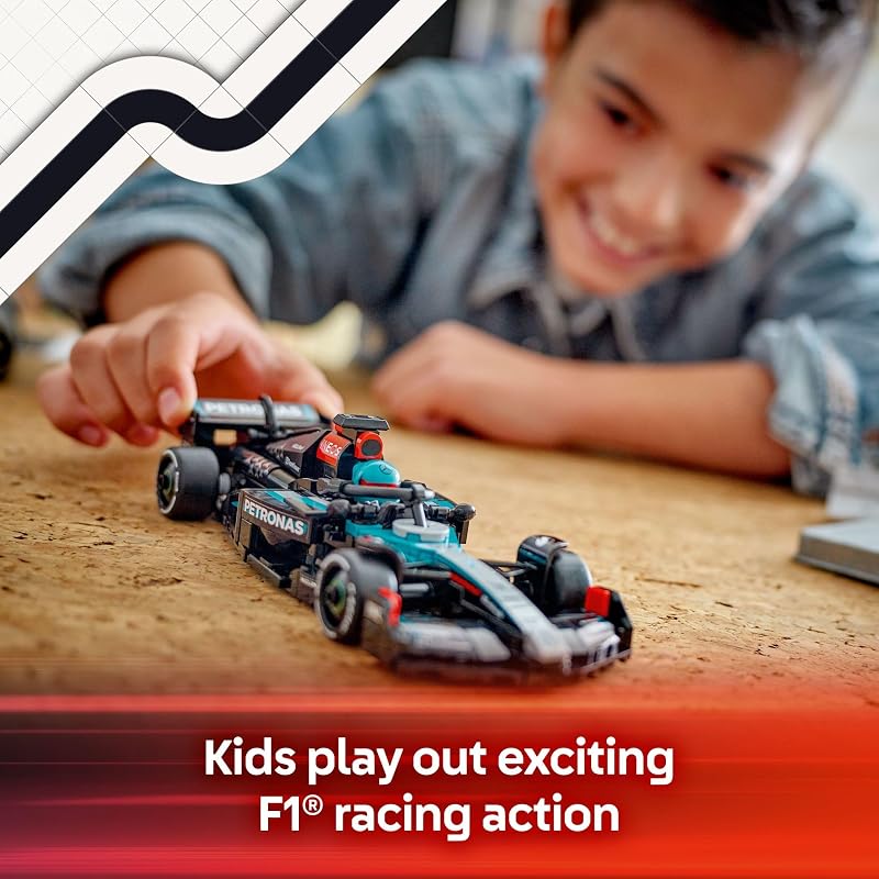 LEGO Speed Champions Mercedes AMG F1 W15 Race Car Toy Building Set for Kids Boys Girls Ages 10 Toy Car for F1 Fans Gift Idea for Birthday 77244